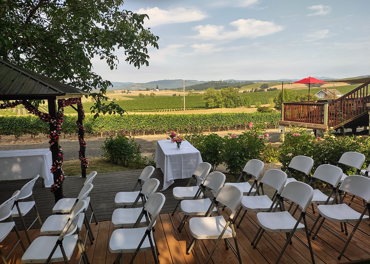 An example seating arrangement